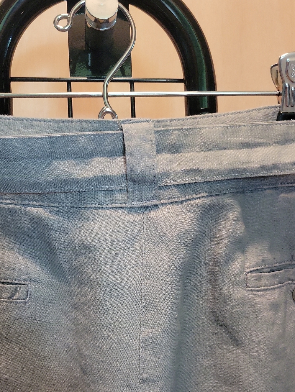 Willi Smith Linen Pants XL Gray Vintage - Picture 7 of 10